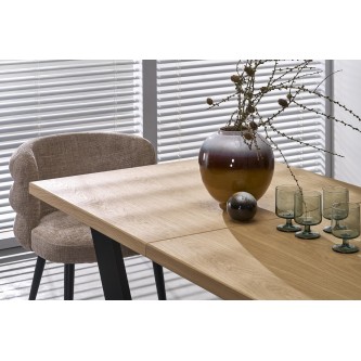 MASSIVE 2 stół rozkładany 160-250x90x77 cm dąb naturalny/czarny (2p1szt)