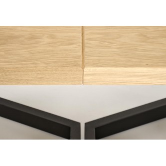 MASSIVE 2 stół rozkładany 160-250x90x77 cm dąb naturalny/czarny (2p1szt)