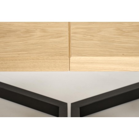 MASSIVE 2 stół rozkładany 160-250x90x77 cm dąb naturalny/czarny (2p1szt)