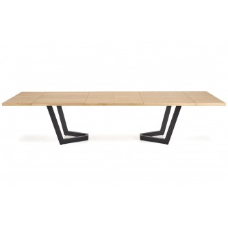 MASSIVE 2 stół rozkładany 160-250x90x77 cm dąb naturalny/czarny (2p1szt)