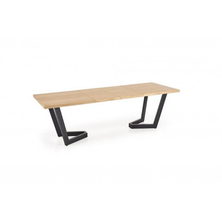 MASSIVE 2 stół rozkładany 160-250x90x77 cm dąb naturalny/czarny (2p1szt)
