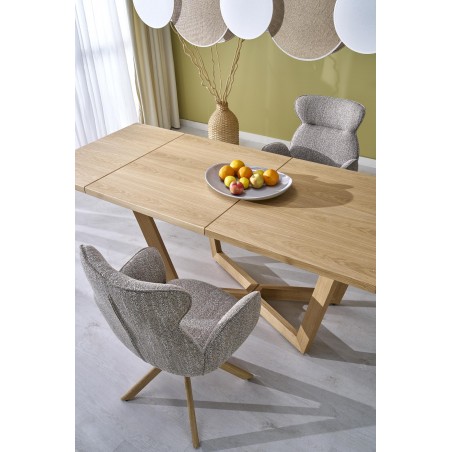 MASSIVE 3 stół rozkładany 160-250x90x77 cm dąb naturalny/dąb naturalny (2p1szt)