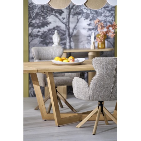 MASSIVE 3 stół rozkładany 160-250x90x77 cm dąb naturalny/dąb naturalny (2p1szt)