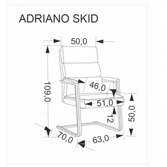 ADRIANO SKID fotel pracowniczy czarny