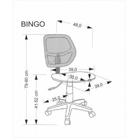 BINGO fotel młodzieżowy czarny