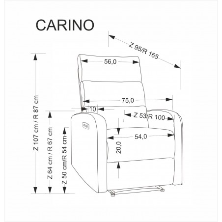 CARINIO fotel wypoczynkowy jasny beżowy
