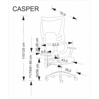 CASPER fotel gabinetowy czarny (1p1szt)