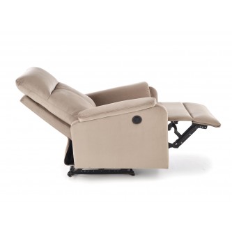 CROCUS fotel wypoczynkowy z funkcją elektrycznego rozkładania, beżowy (1p1szt)
