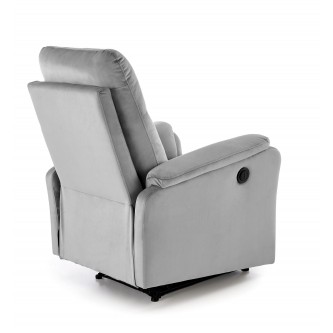 CROCUS fotel wypoczynkowy z funkcją elektrycznego rozkładania, popielaty (1p1szt)