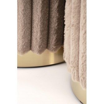 FIDO zestaw 2 puf, cappuccino / złoty (1p1kpl)