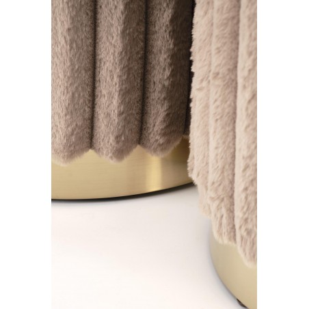 FIDO zestaw 2 puf, cappuccino / złoty (1p1kpl)