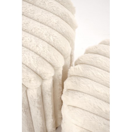 FIDO zestaw 2 puf, kremowy / złoty (1p1kpl)