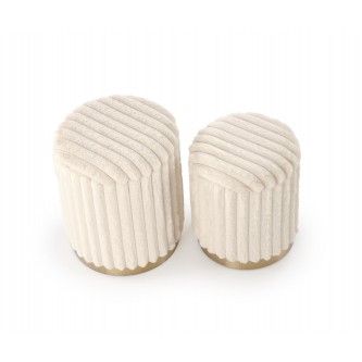 FIDO zestaw 2 puf, kremowy / złoty (1p1kpl)