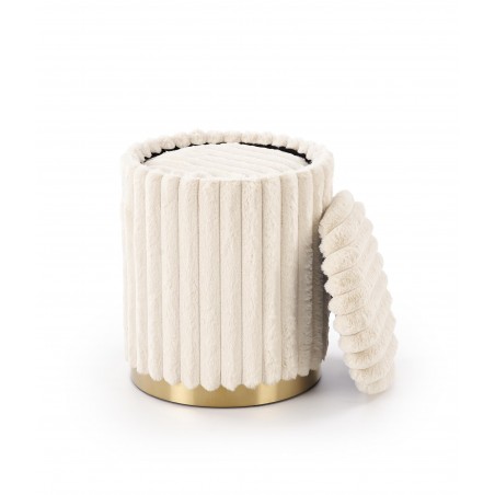 FIDO zestaw 2 puf, kremowy / złoty (1p1kpl)