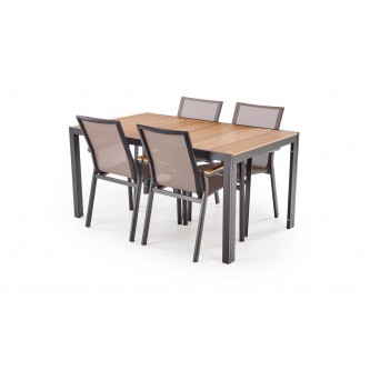 FIERRO krzesło, czarny / popielaty / brązowy (1p1szt)