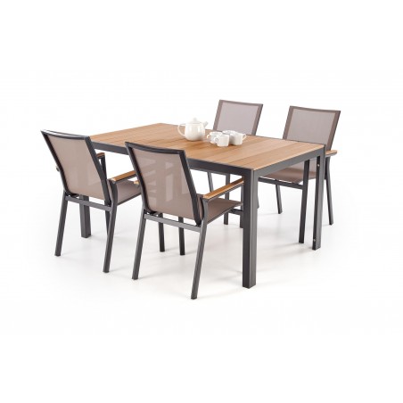 FIERRO krzesło, czarny / popielaty / brązowy (1p1szt)