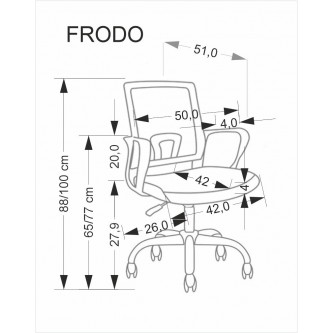 FRODO fotel młodzieżowy jasny popiel
