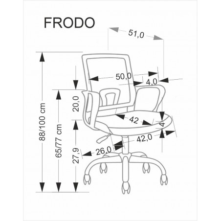 FRODO fotel młodzieżowy jasny różowy