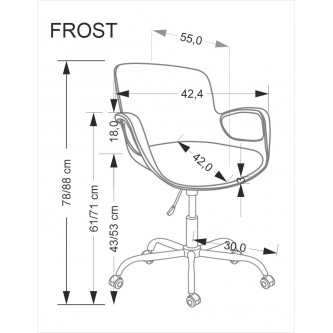 FROST fotel młodzieżowy, czarny (1p1szt)