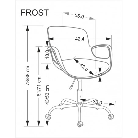 FROST fotel młodzieżowy, czarny (1p1szt)