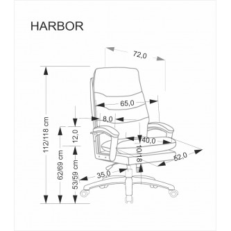 HARBOR fotel gabinetowy czarny