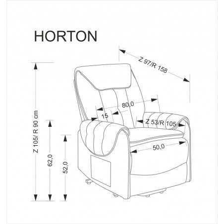 HORTON fotel wypoczynkowy beżowy (1p1szt)