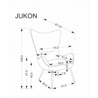 JUKON fotel wypoczynkowy kremowy (1p1szt)