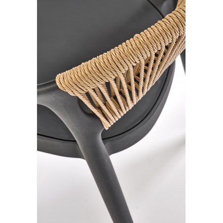 K582 krzesło czarny / naturalny (1p4szt)