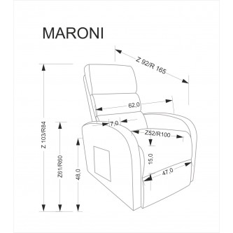 MARONI fotel wypoczynkowy popielaty (1p1szt)