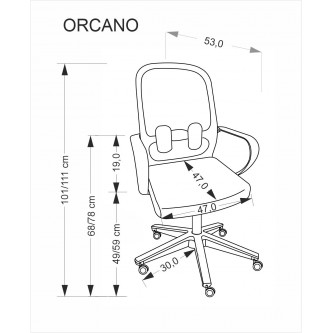 ORCANO fotel gabinetowy czarny (1p1szt)