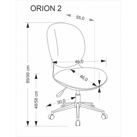 ORION 2 fotel młodzieżowy, biały - jasny popiel (1p1szt)