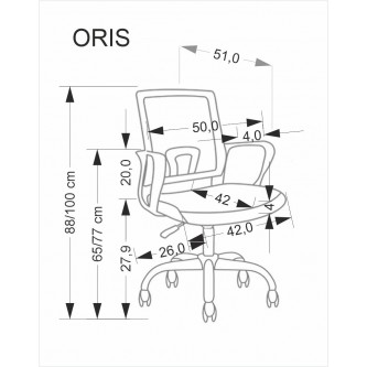ORIS fotel obrotowy, wielokolorowy