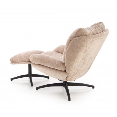 PESTO fotel z podnóżkiem / funkcja kołyski, beżowy