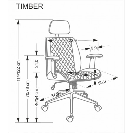 TIMBER fotel gabinetowy orzechowy/beżowy