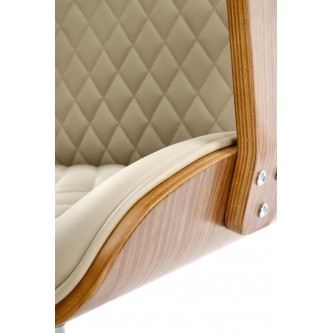 TIMBER fotel gabinetowy orzechowy/beżowy