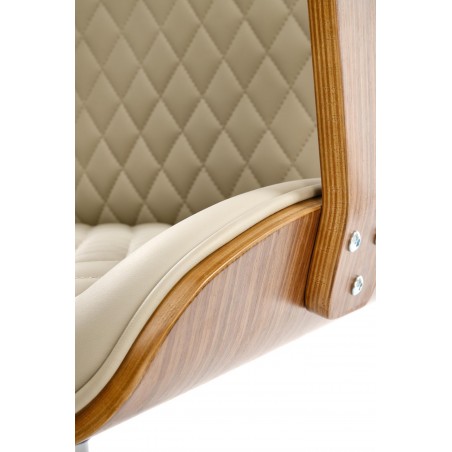 TIMBER fotel gabinetowy orzechowy/beżowy