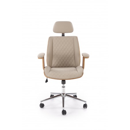 TIMBER fotel gabinetowy orzechowy/beżowy