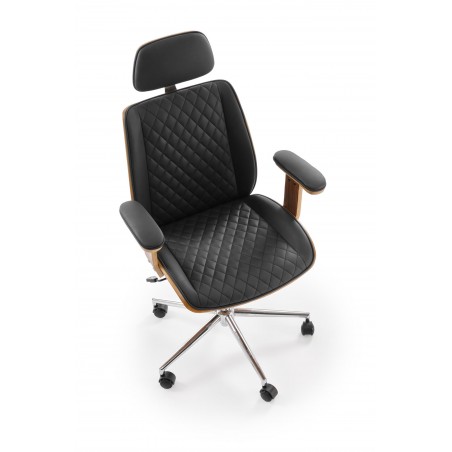 TIMBER fotel gabinetowy orzechowy/czarny