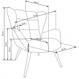 TYRION fotel wypoczynkowy beżowy
