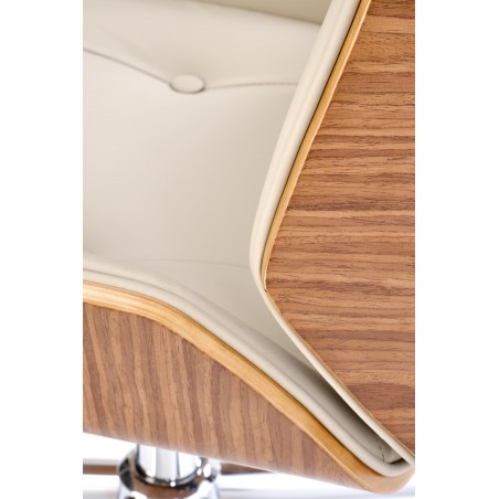 WEBSTER fotel gabinetowy orzechowy/beżowy
