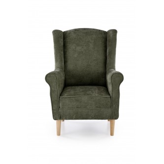 HERMES fotel wypoczynkowy, oliwkowy (tkanina MARKOS 14-12)