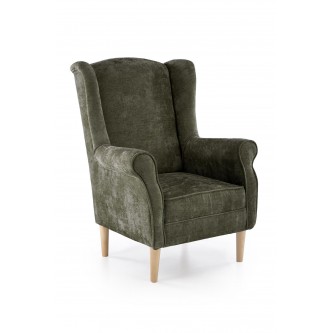 HERMES fotel wypoczynkowy, oliwkowy (tkanina MARKOS 14-12)