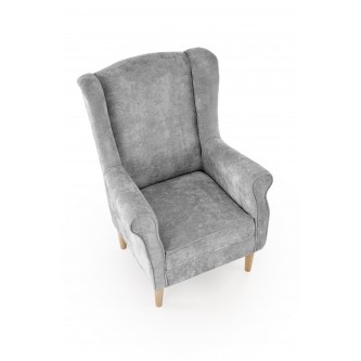 HERMES fotel wypoczynkowy, popielaty (tkanina MARKOS 14-22)