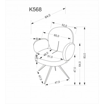 K568 krzesło ciemny beżowy (2p2szt)