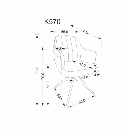 K570 krzesło beżowy (1p2 szt)