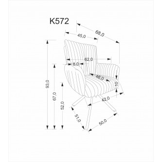 K572 krzesło popielaty (1p2szt)