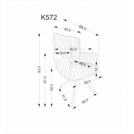 K572 krzesło popielaty (1p2szt)