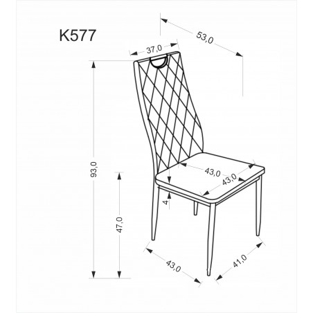 K577 krzesło beżowy / czarny (1p4szt)