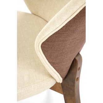 K583 krzesło, orzechowy / brązowy / beżowy (1p2szt)