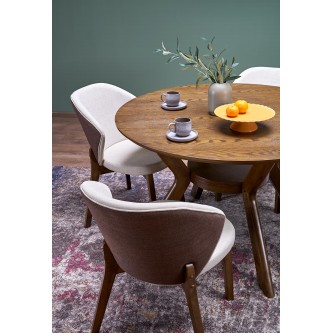 K583 krzesło, orzechowy / brązowy / beżowy (1p2szt)